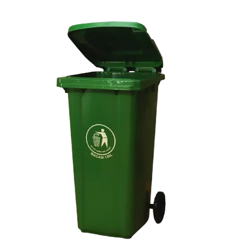 Basurero 120 litros c/ruedas - Verde