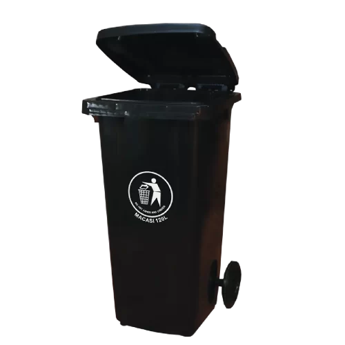 Basurero 120 litros c/ruedas - Gris