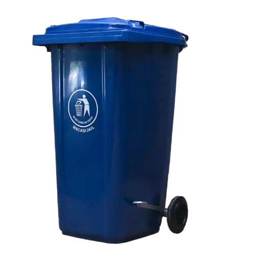 Basurero 240 litros c/pedal - Azul