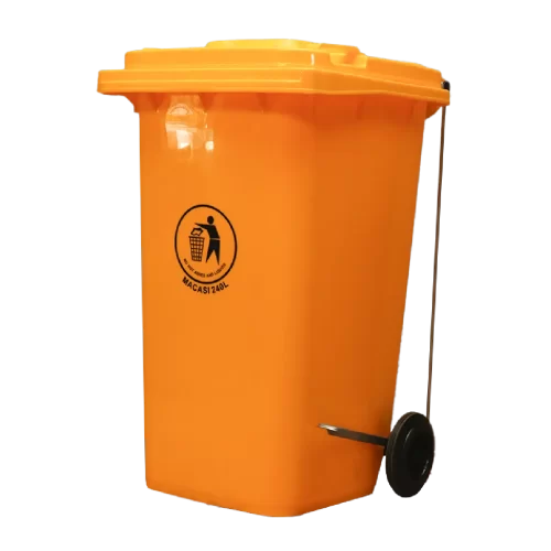 Basurero 240 litros c/pedal - Amarillo