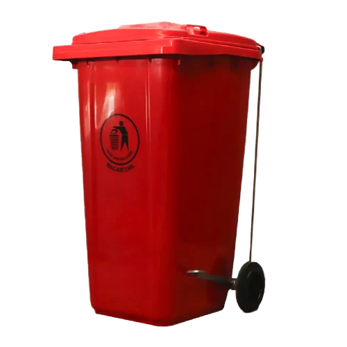 Basurero 240 litros c/pedal - Rojo