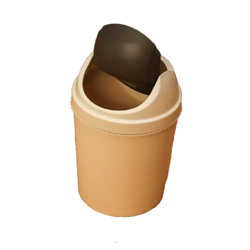 Papelero Tapa Vaiven Redondo 6 litros